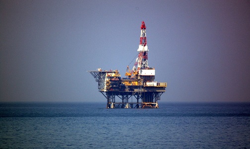 Iwafune oki oil platform in Japan